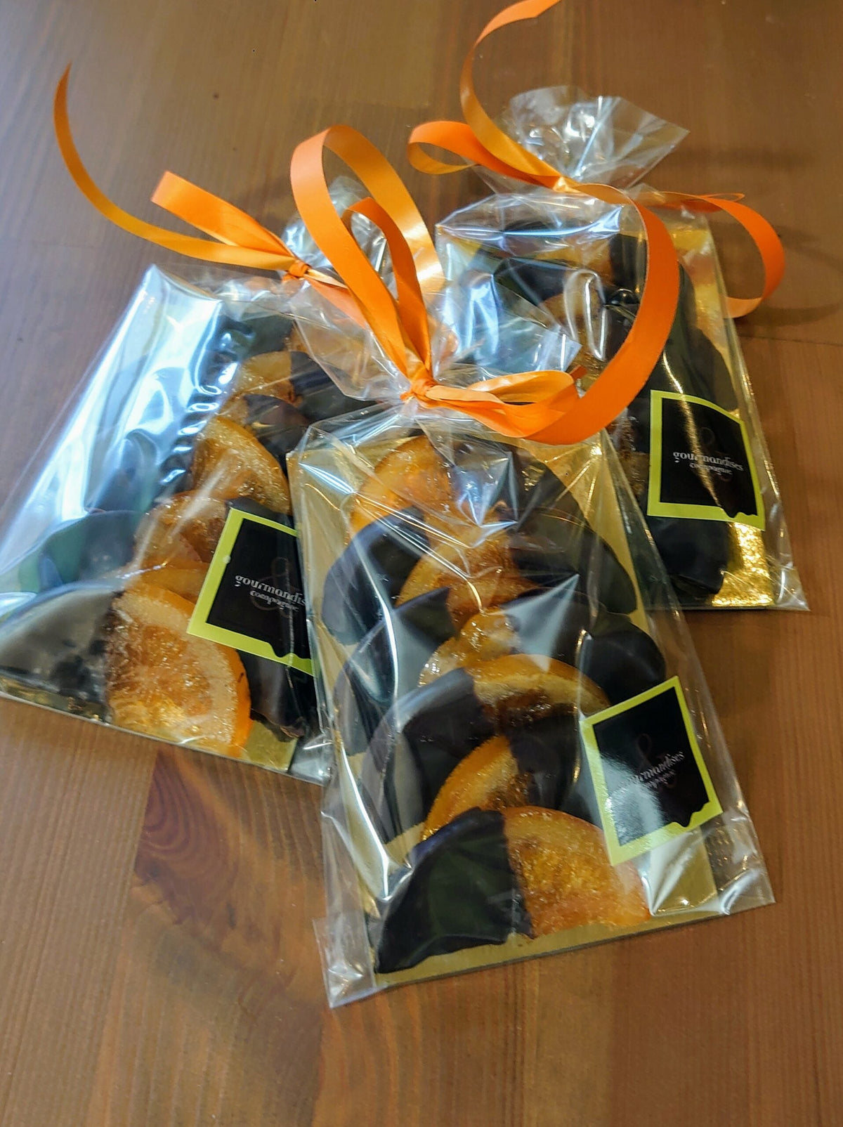 Oranges confites au chocolat noir