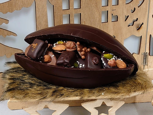Cabosse en chocolat garnie